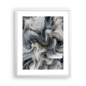 Affisch i vit ram - Sten och blomma - 40x50 cm