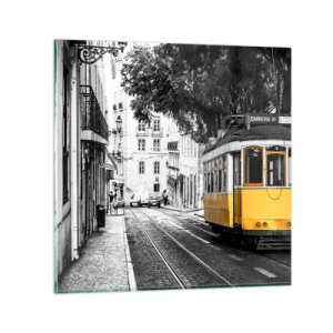 Glastavla - Bild på glas - Och en fado i bakgrunden - 70x70 cm