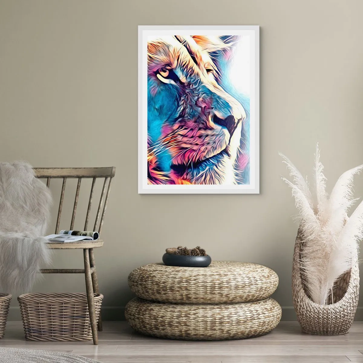 Affisch i vit ram - Naturens klokhet - 50x70 cm