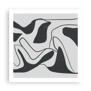Affisch - Abstrakt lek i en labyrint - 60x60 cm