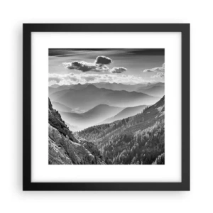 Affisch i svart ram - Ända fram till horisonten - 30x30 cm