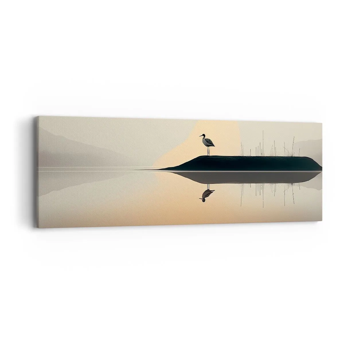Canvastavla - Bild på duk - Herre på sjön - 90x30 cm