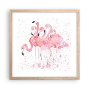 Affisch i ram av ljusek - Rosa bandet - 40x40 cm