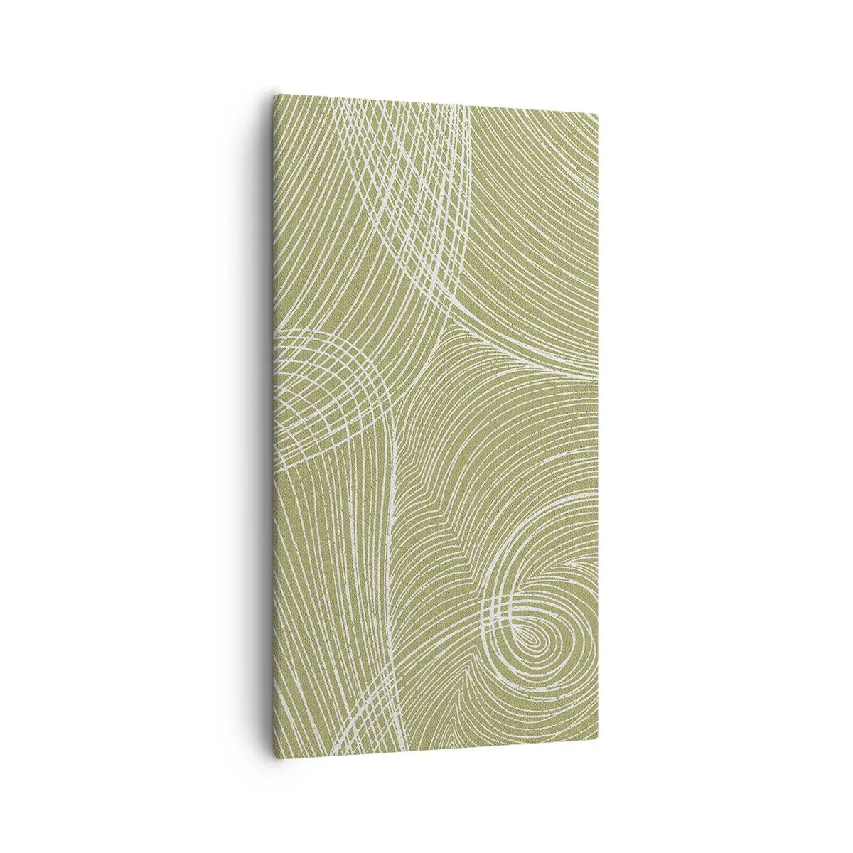 Canvastavla - Bild på duk - Intrikat abstraktion i vitt - 55x100 cm