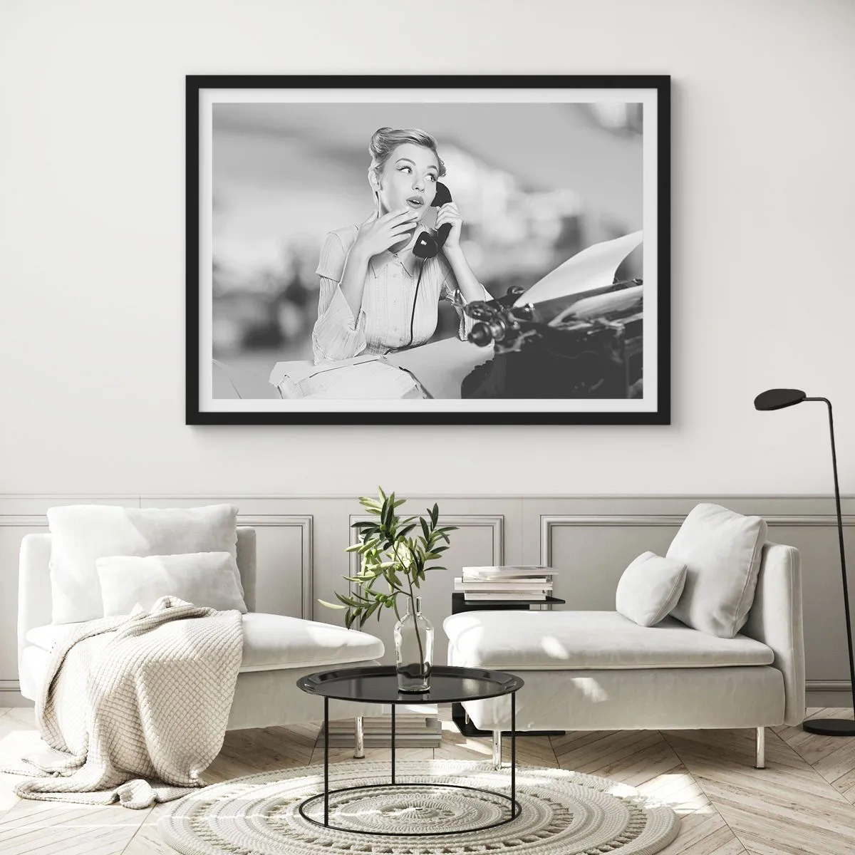 Affisch i svart ram - Hallå, tillbaka till 50-talet. - 91x61 cm