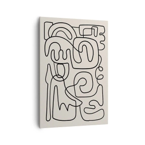 Canvastavla - Bild på duk - Följ spåret - 70x100 cm