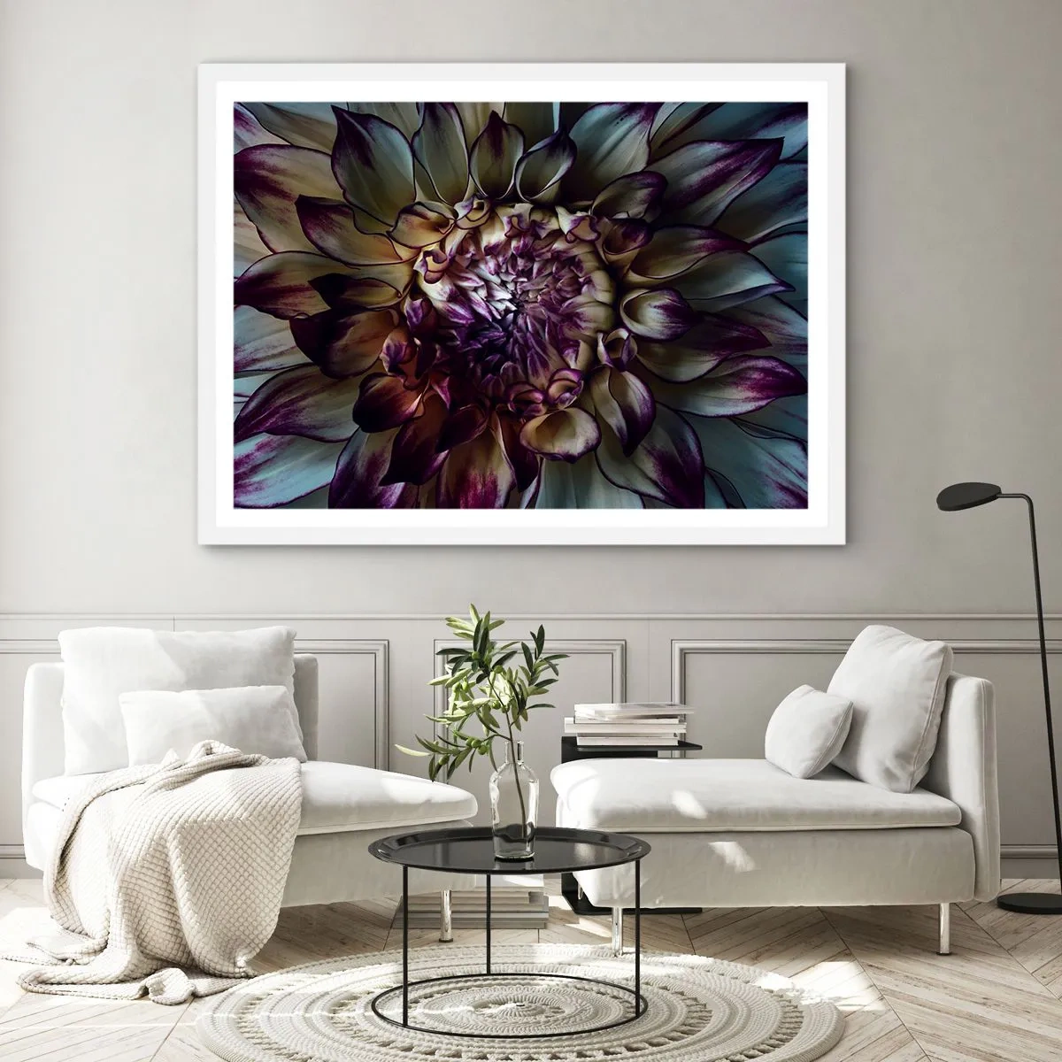 Affisch i vit ram - Blommande ungdom - 50x40 cm