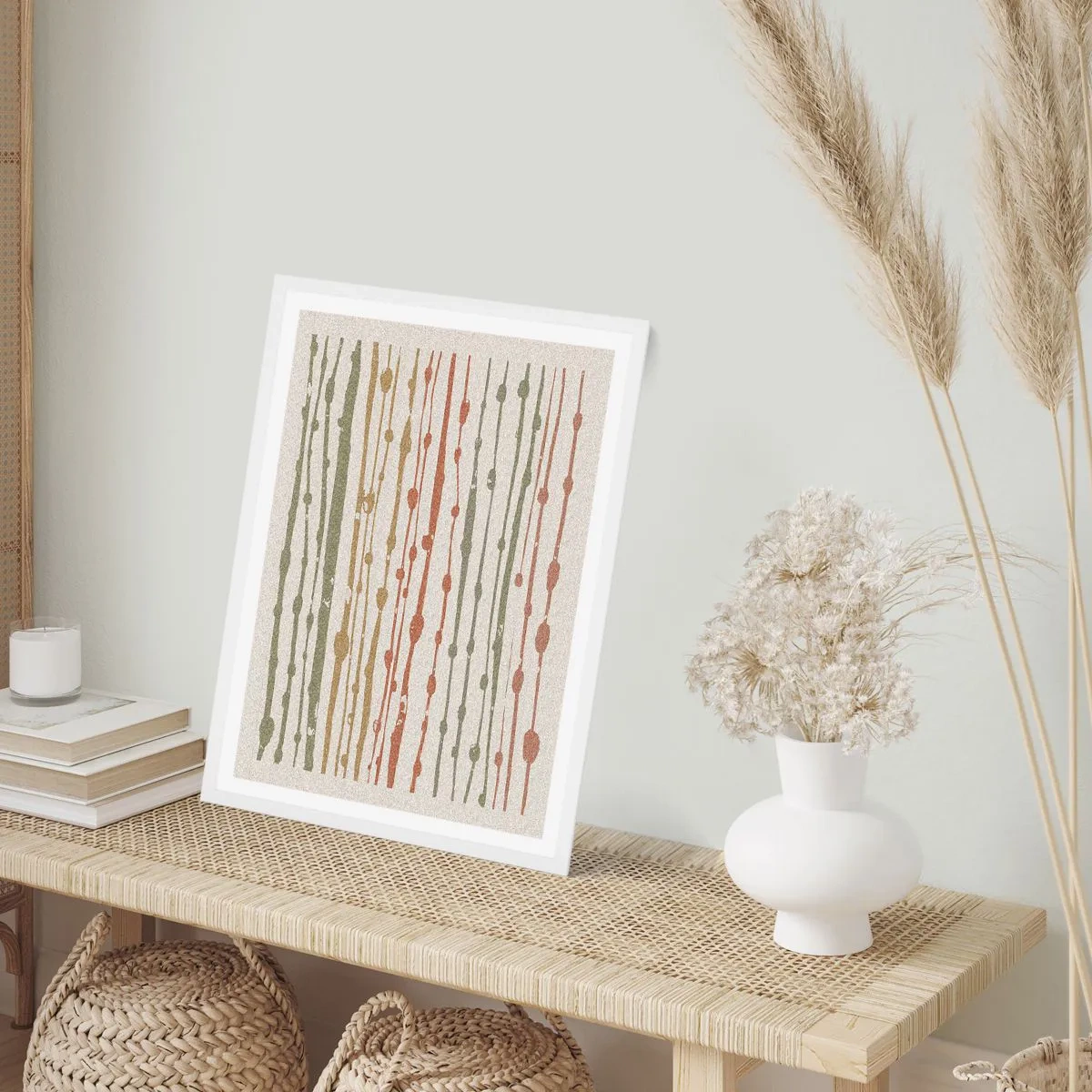 Affisch i vit ram - Musikalisk färgnotation - 30x40 cm