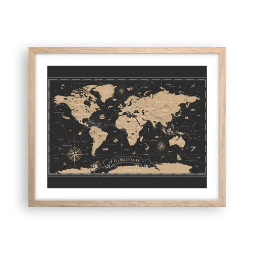 Affisch i ram av ljusek - Gränserna för min värld - 50x40 cm