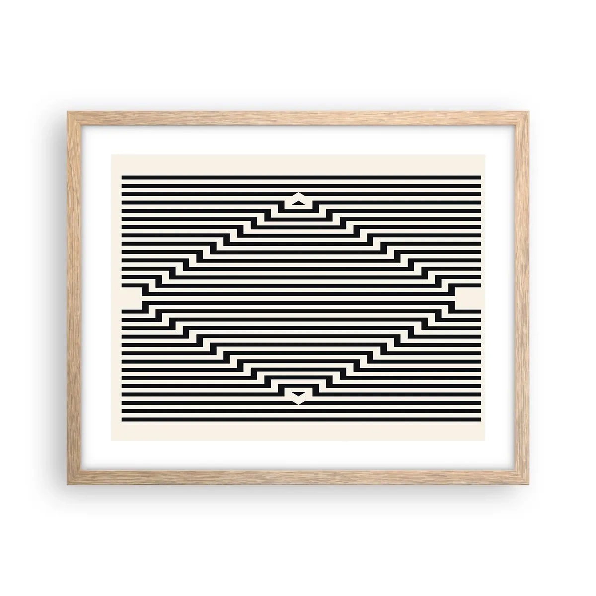 Affisch i ram av ljusek - Geometrisk illusion - 50x40 cm