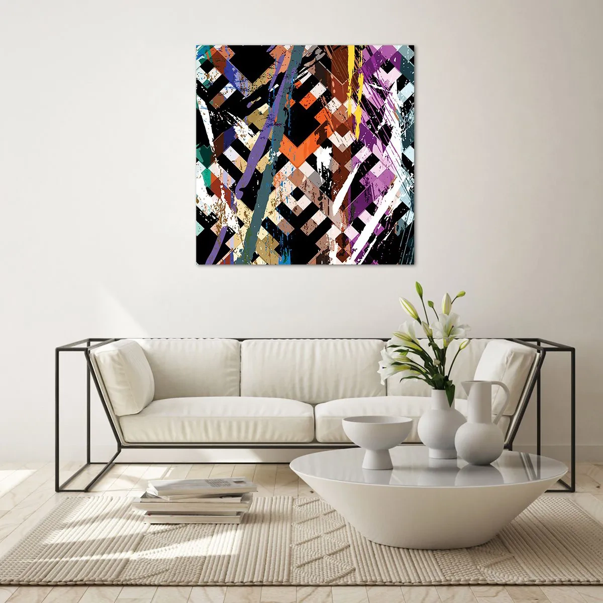 Glastavla - Bild på glas - Kvadraten - 50x50 cm