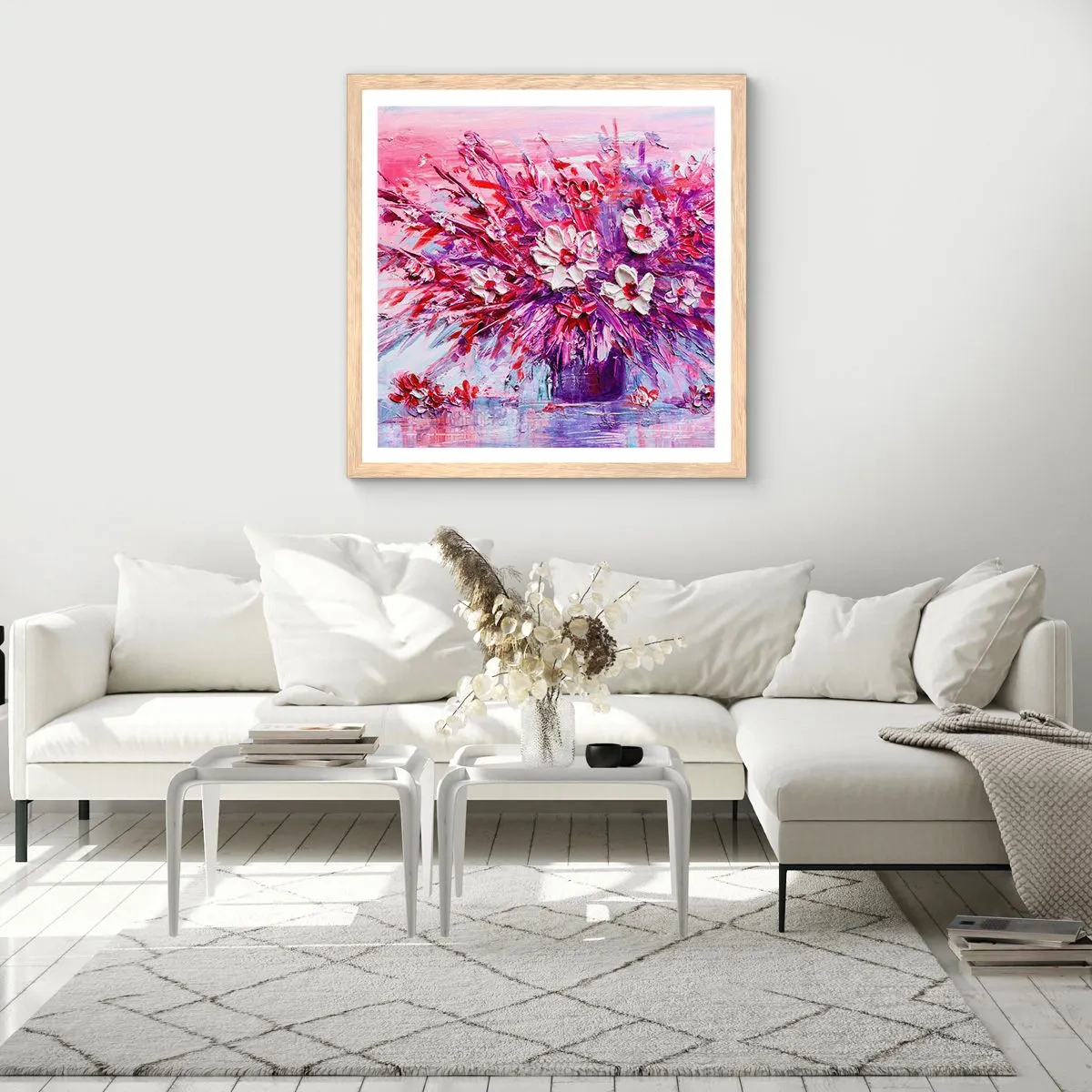 Affisch i ram av ljusek - Oskuld och passion - 40x40 cm