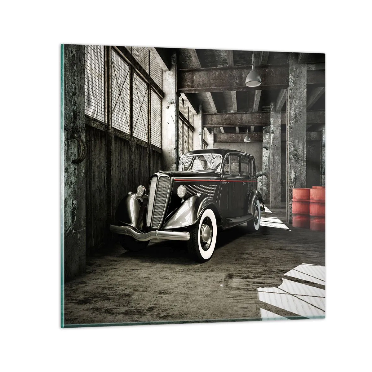 Glastavla - Bild på glas - 30-talets tidlösa elegans. - 70x70 cm