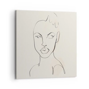 Canvastavla - Bild på duk - Sensualitetens kontur - 60x60 cm