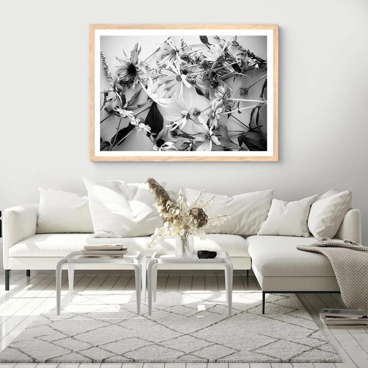 Affisch i ram av ljusek - Icke-blombukett - 70x50 cm
