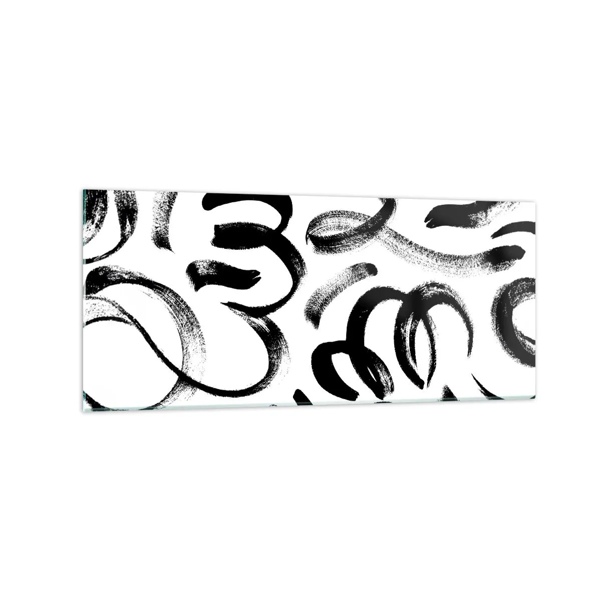 Glastavla - Bild på glas - Svart på vitt - 120x50 cm