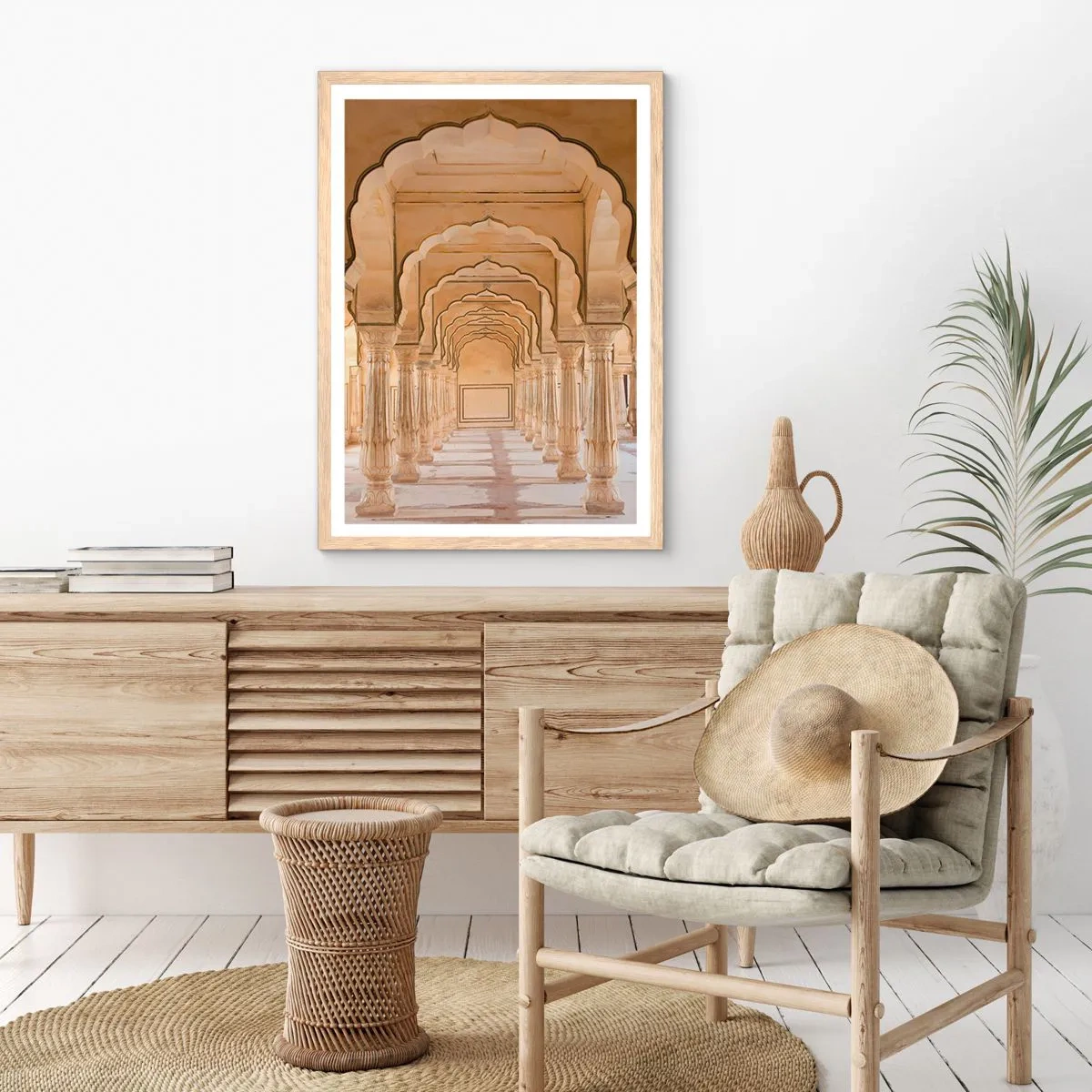 Affisch i ram av ljusek - I maharajas palats - 70x100 cm