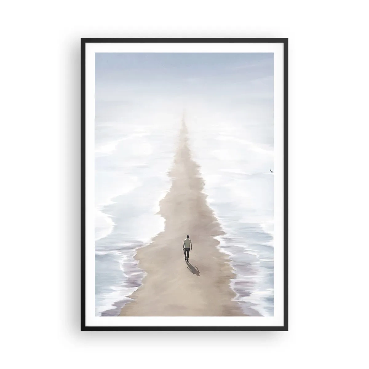 Affisch i svart ram - Ljus framtid - 70x100 cm