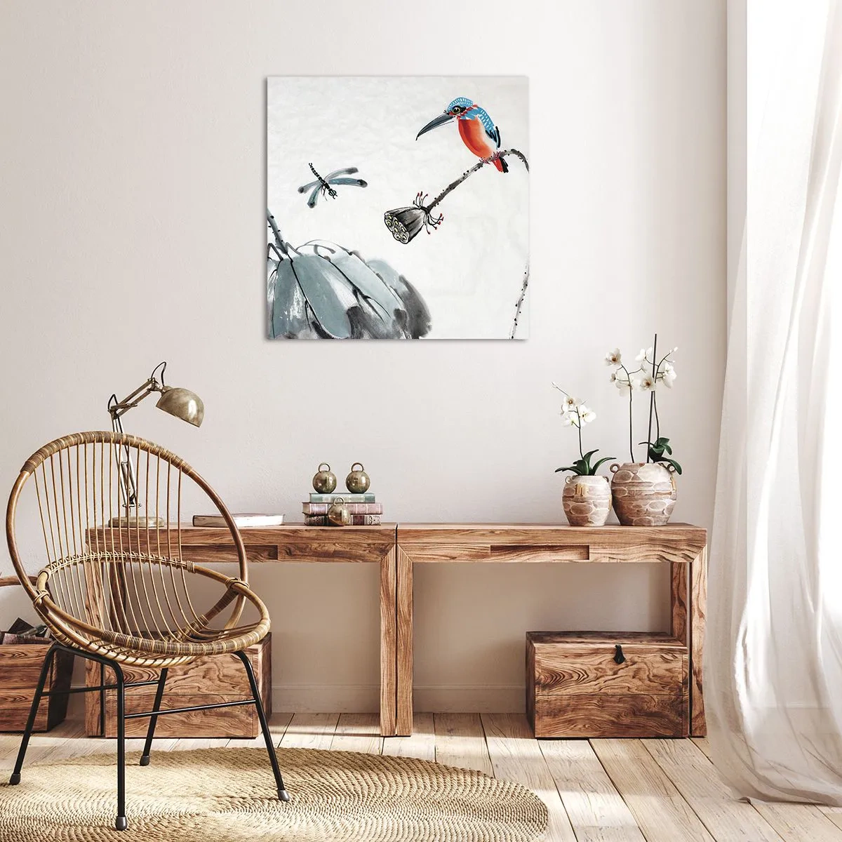 Canvastavla - Bild på duk - Ängens liv - 30x30 cm