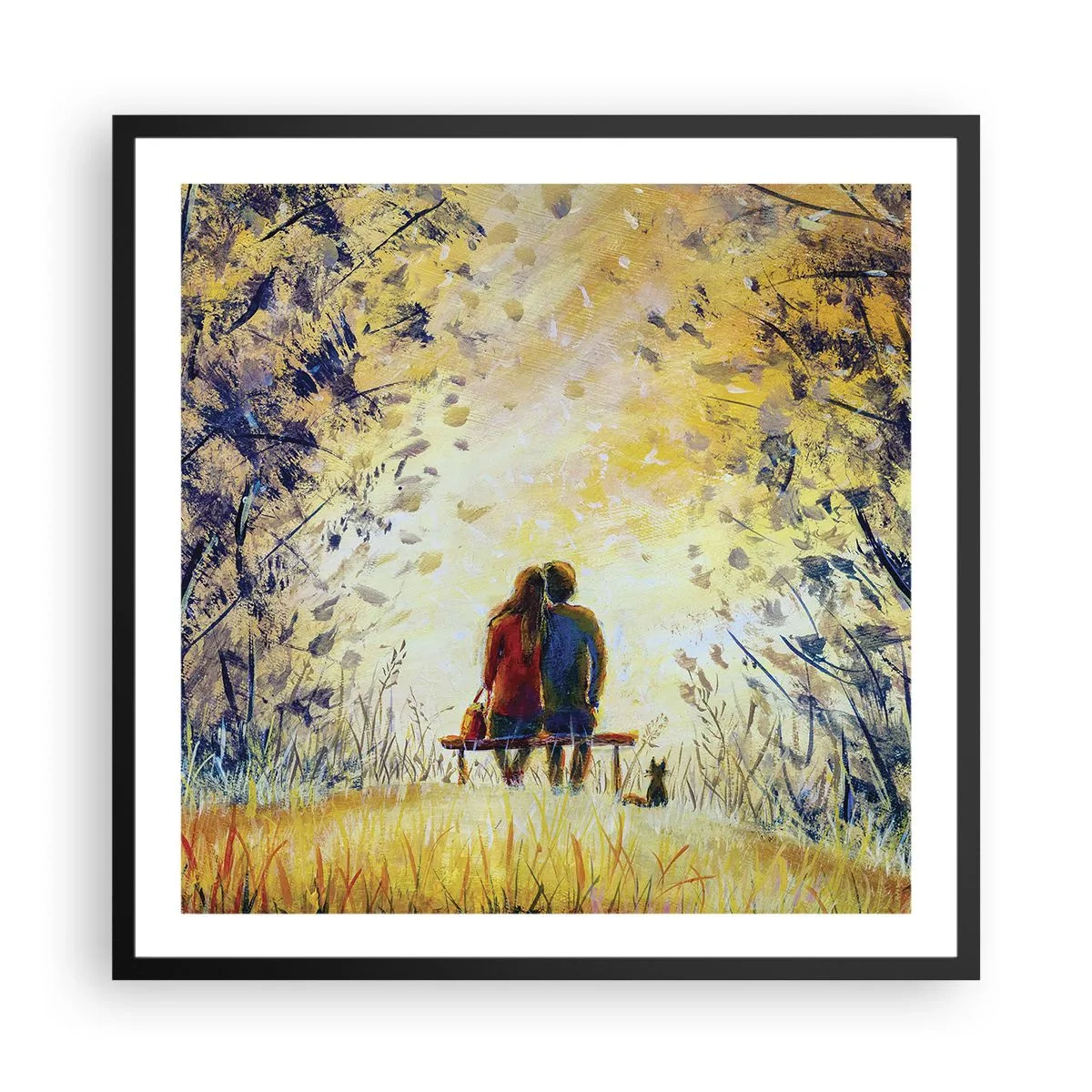 Affisch i svart ram - Magisk stund - 60x60 cm