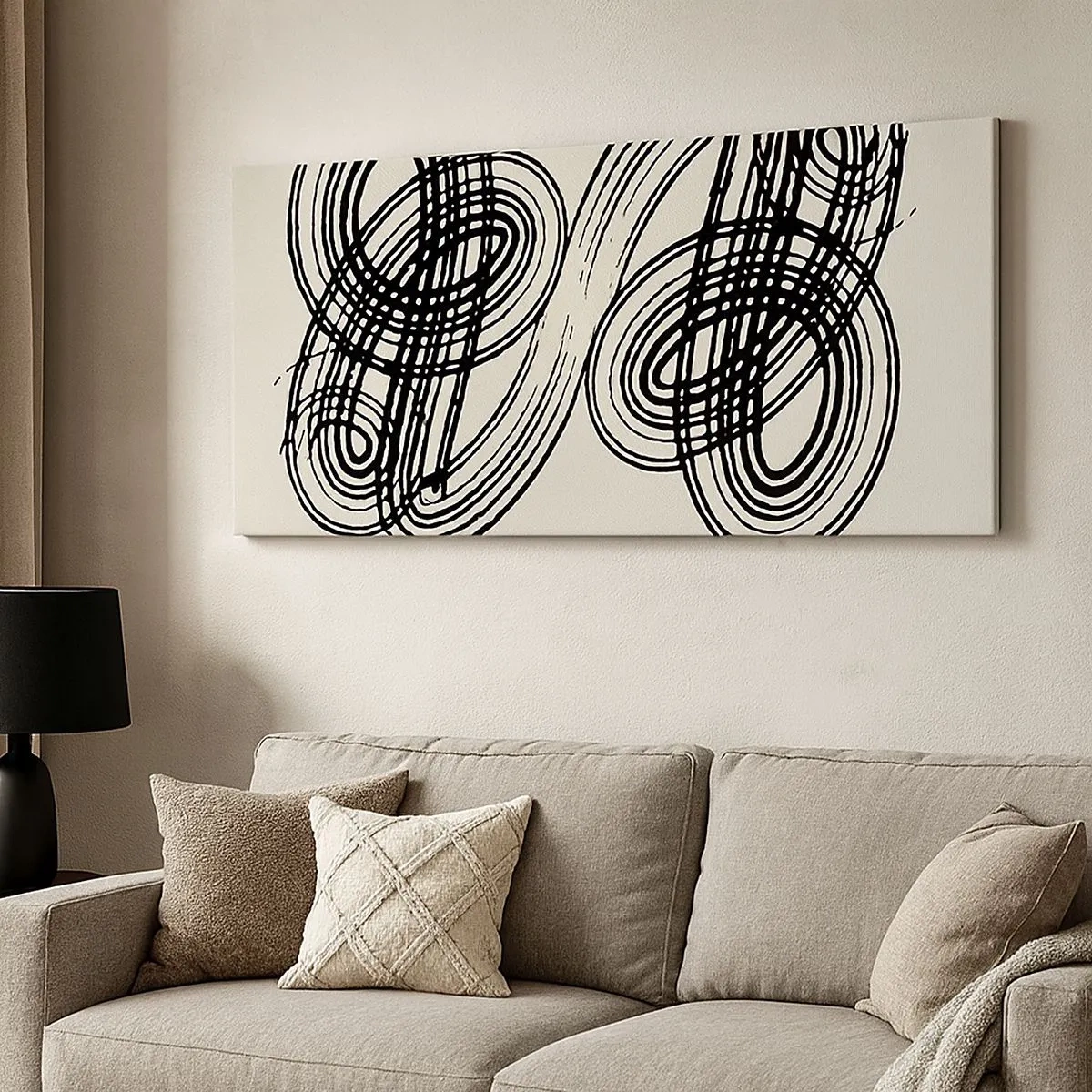 Canvastavla - Bild på duk - Det kom ut spontant - 100x40 cm