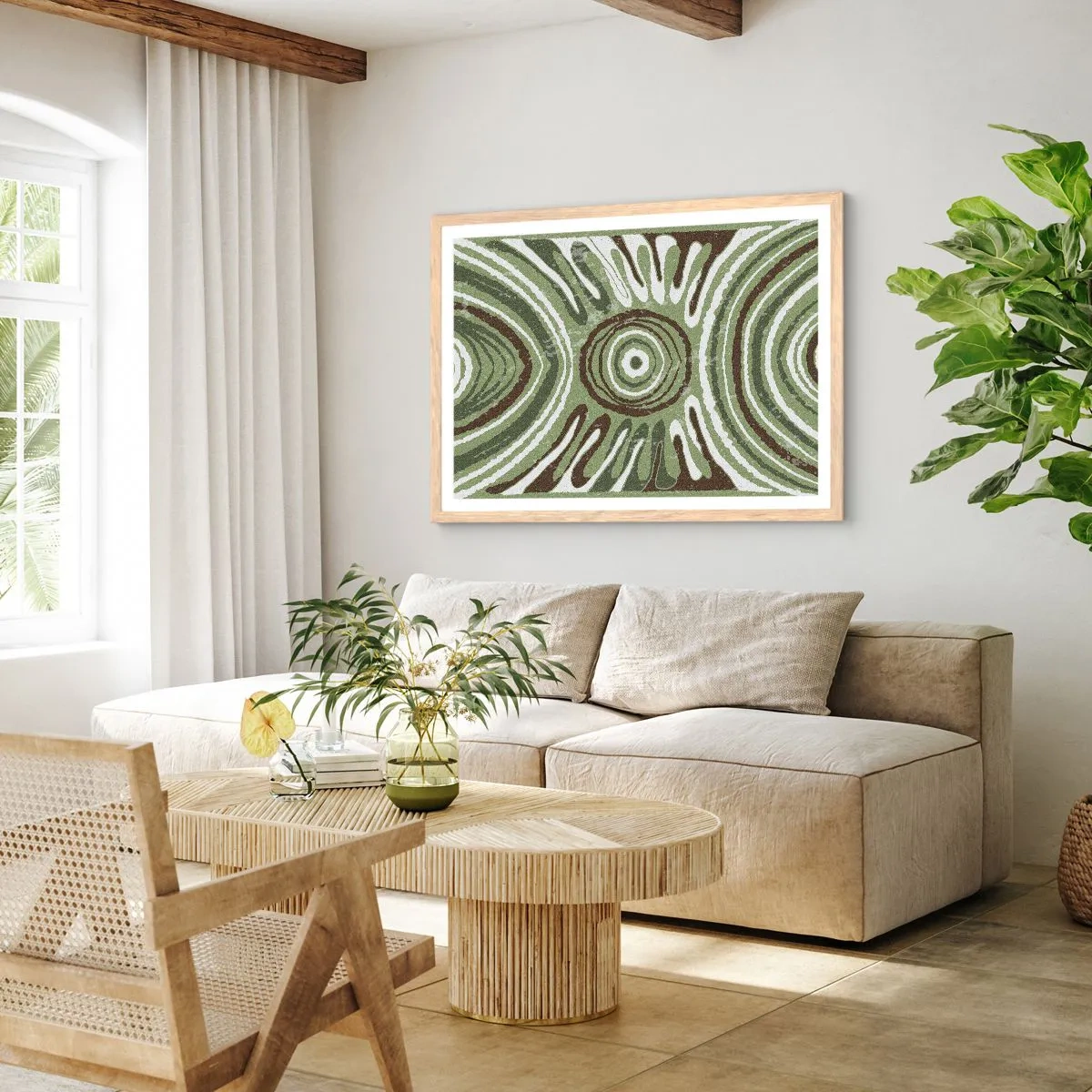 Affisch i ram av ljusek - Explosion av känslor - 91x61 cm