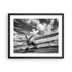 Affisch i svart ram - Jag kan inte vänta! - 50x40 cm