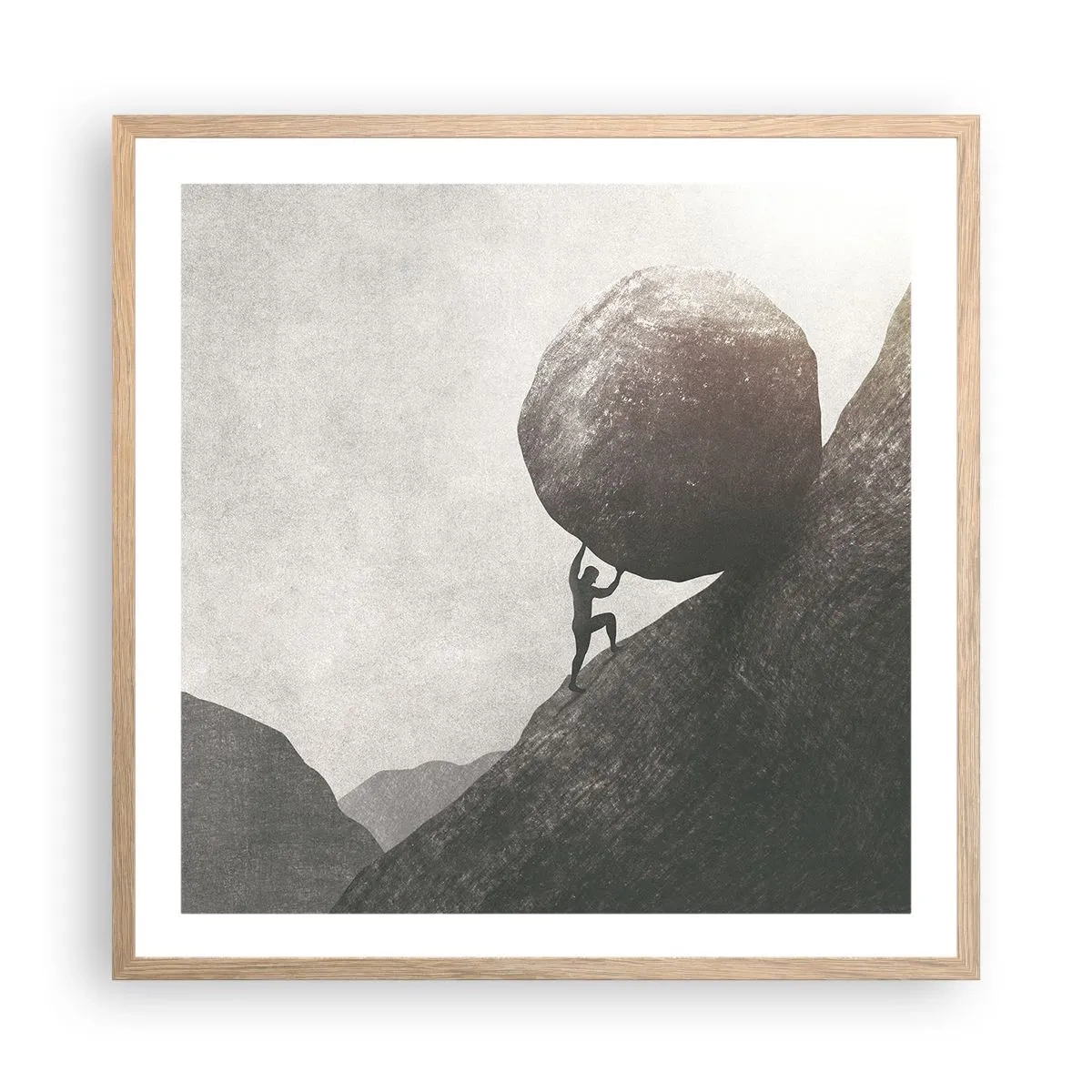 Affisch i ram av ljusek - Jag tror i strid mot hoppet - 60x60 cm