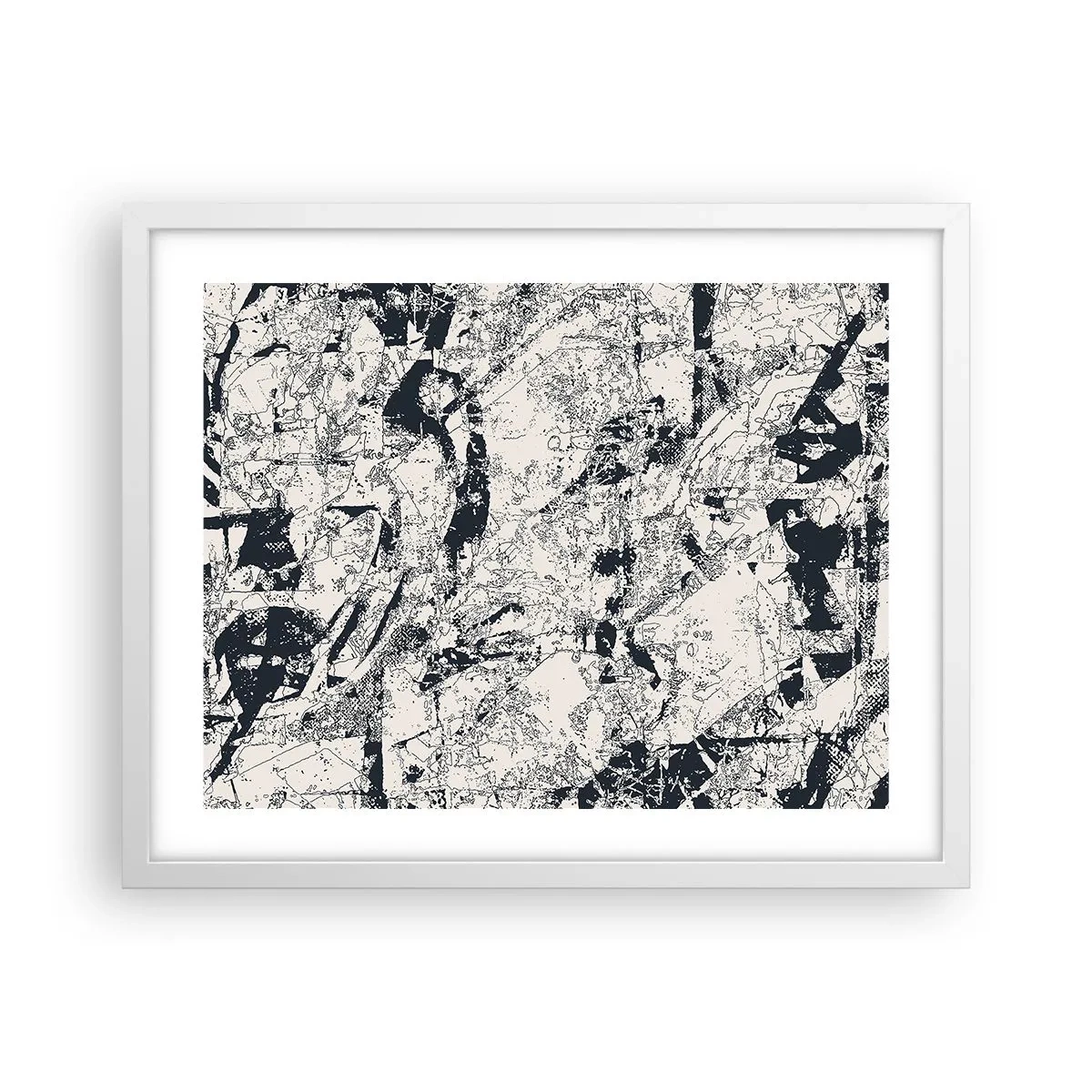 Affisch i vit ram - Motsatsernas interpenetration - 50x40 cm