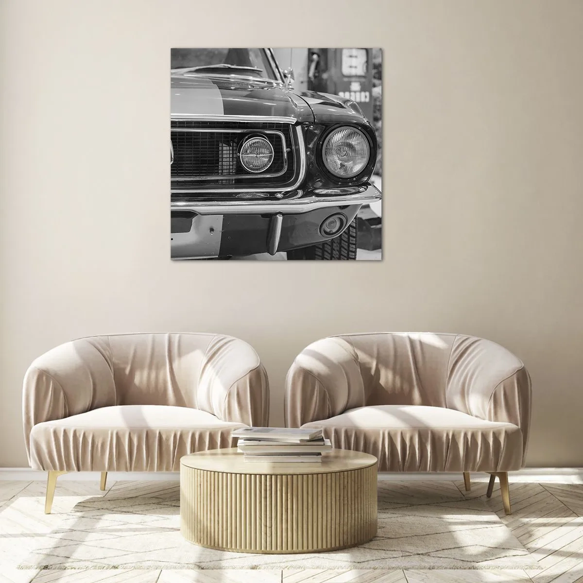 Glastavla - Bild på glas - Kör hårt - 70x70 cm