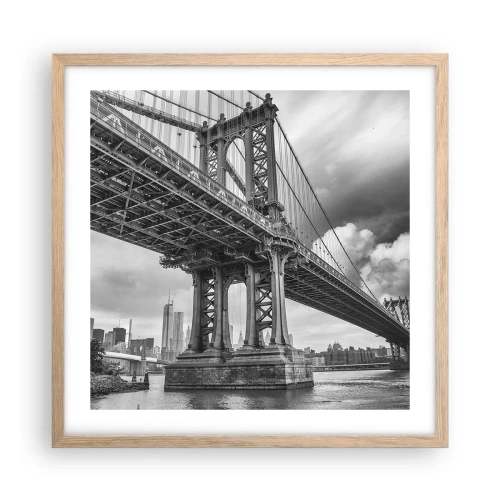 Affisch i ram av ljusek - Till stadens hjärta - 50x50 cm