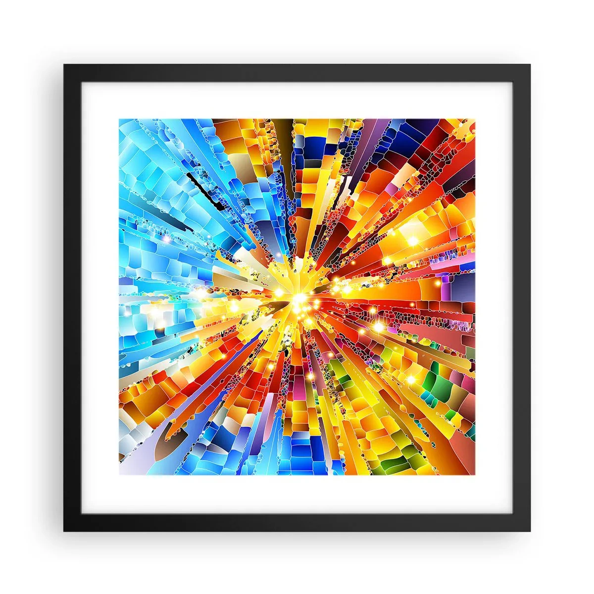 Affisch i svart ram - In medias res - 40x40 cm