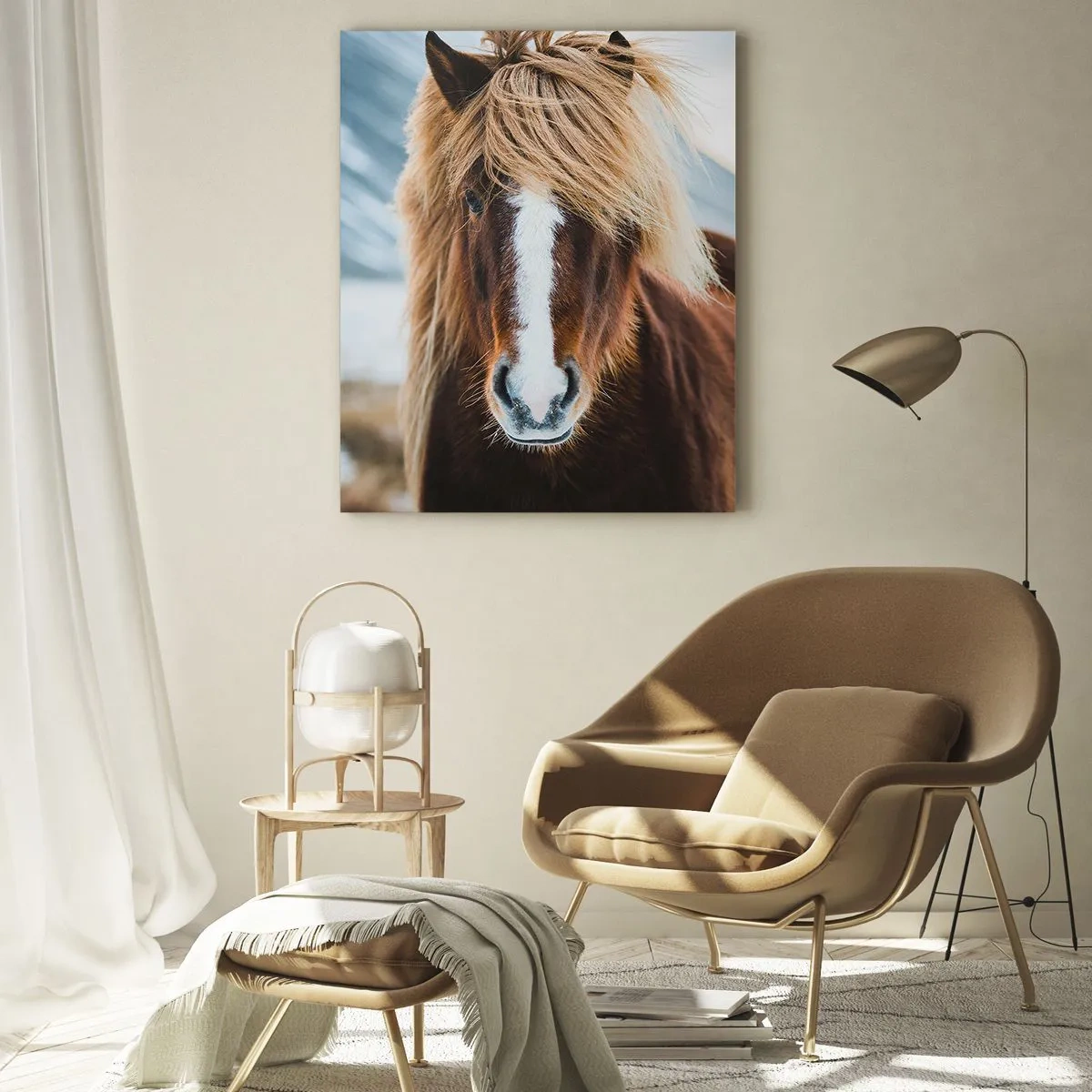 Glastavla - Bild på glas - Känner du friheten? - 50x70 cm