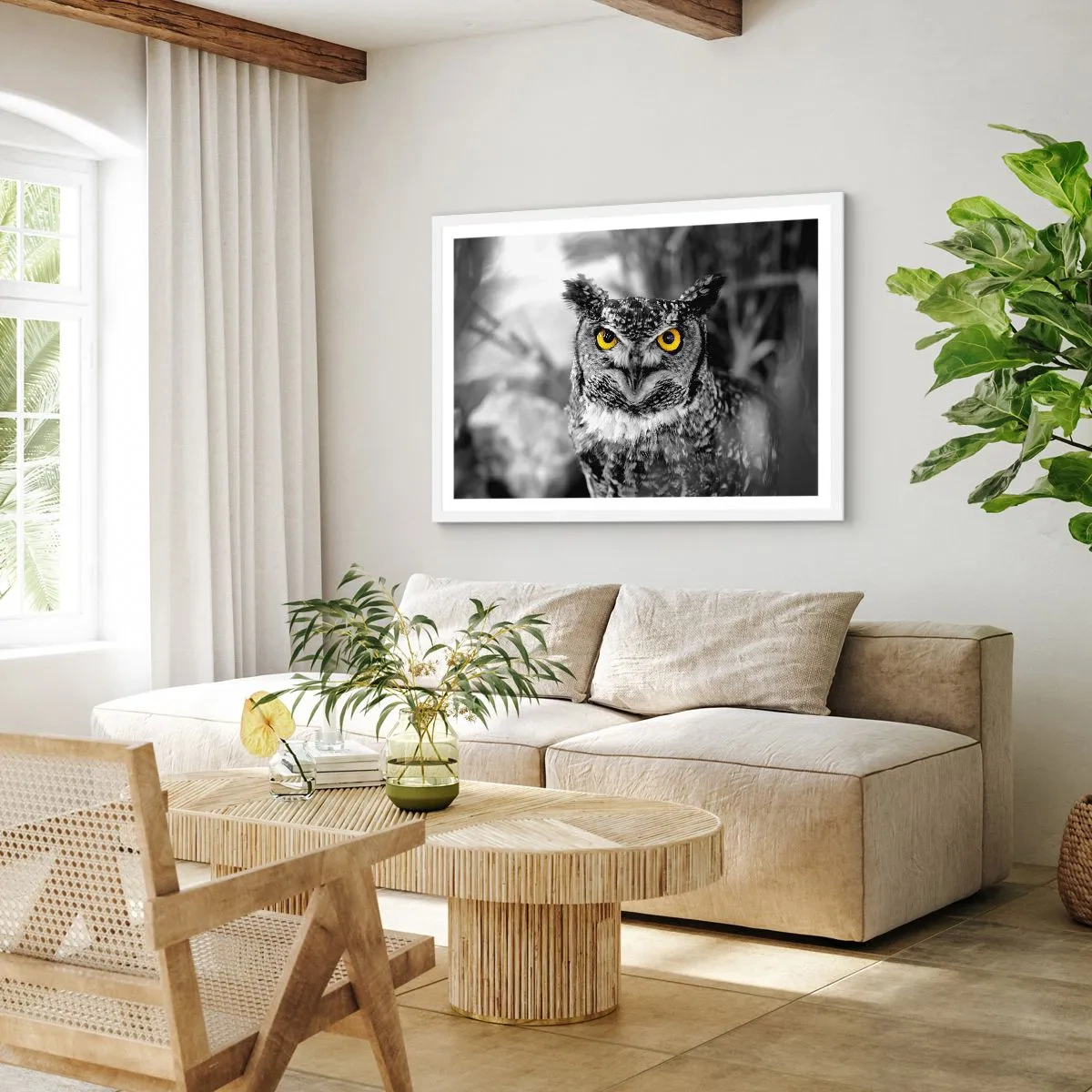 Affisch i vit ram - Inget kommer undan - 91x61 cm