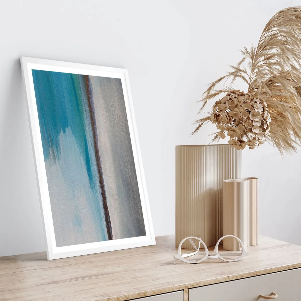 Affisch i vit ram - Horisontellt landskap - 50x70 cm