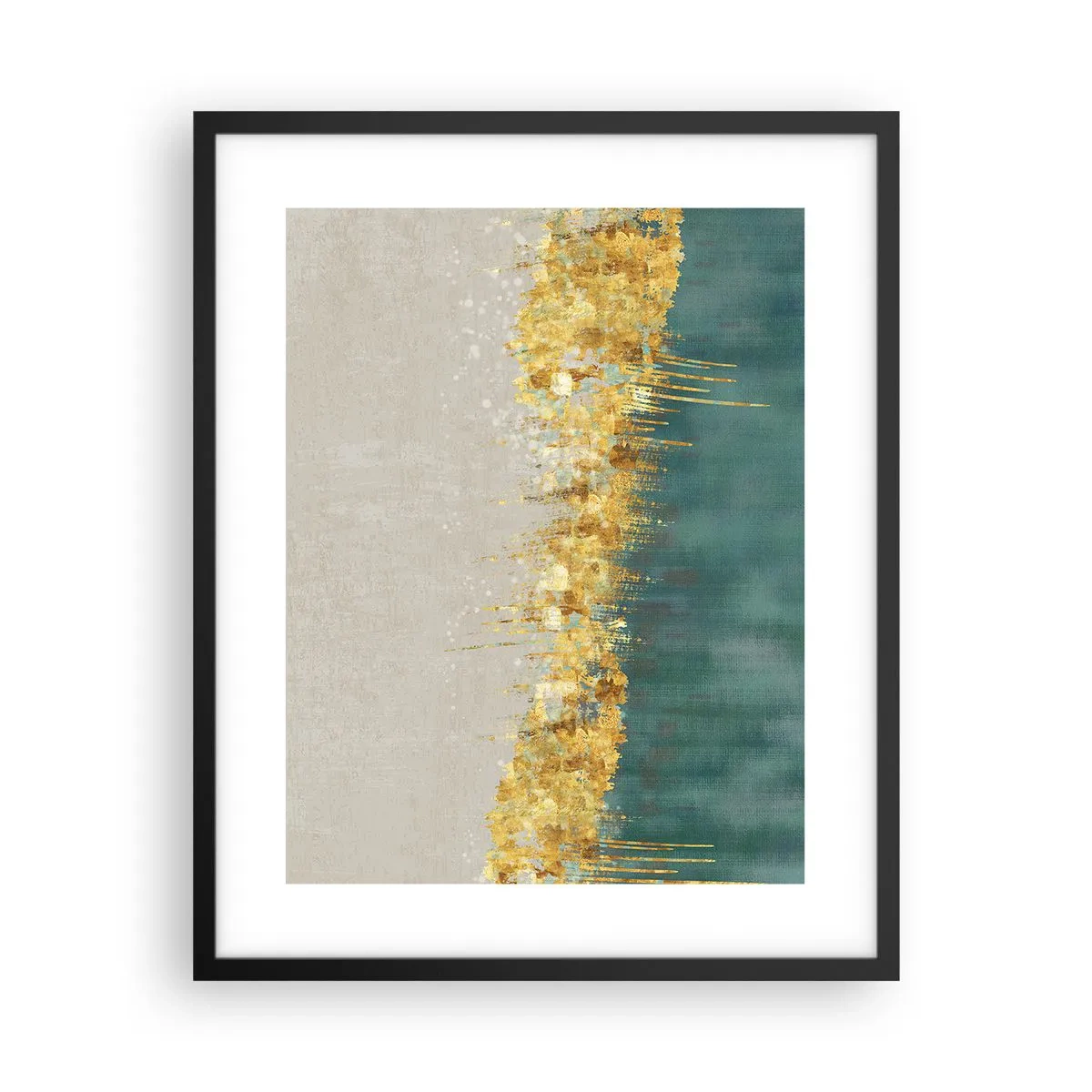 Affisch i svart ram - Den gyllene gränsen - 40x50 cm