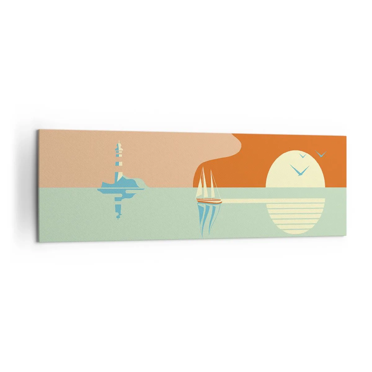 Canvastavla - Bild på duk - Perfekt havslandskap - 160x50 cm