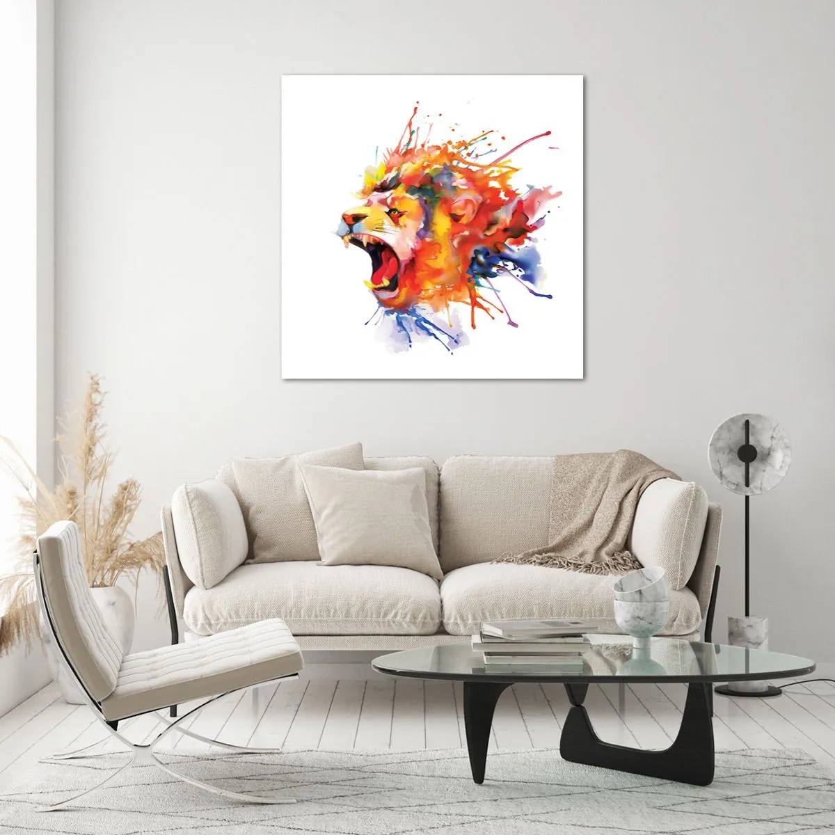 Glastavla - Bild på glas - Explodera med ilska - 40x40 cm