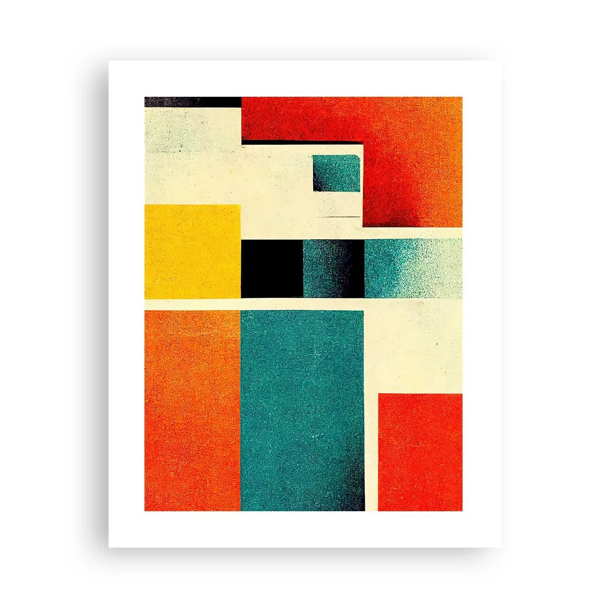 Affisch - Geometrisk abstraktion - bra energi - 40x50 cm