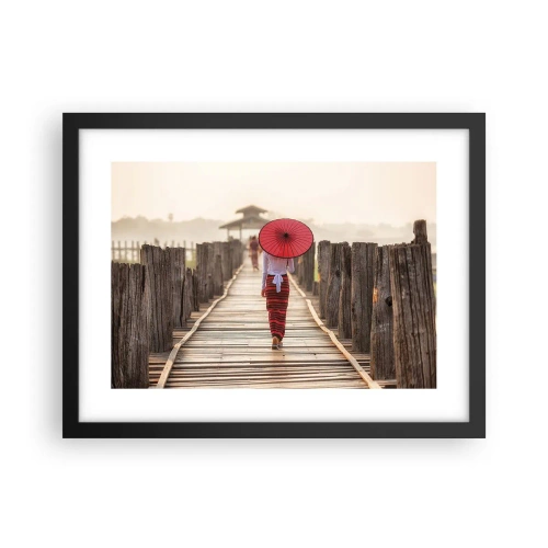 Affisch i svart ram - På den gamla bron - 40x30 cm