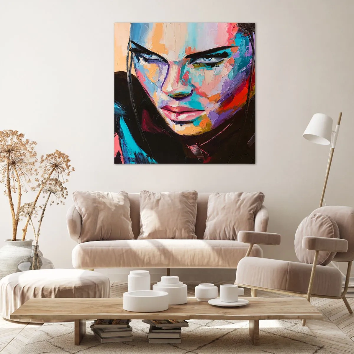 Canvastavla - Bild på duk - Vilt hjärta - 40x40 cm
