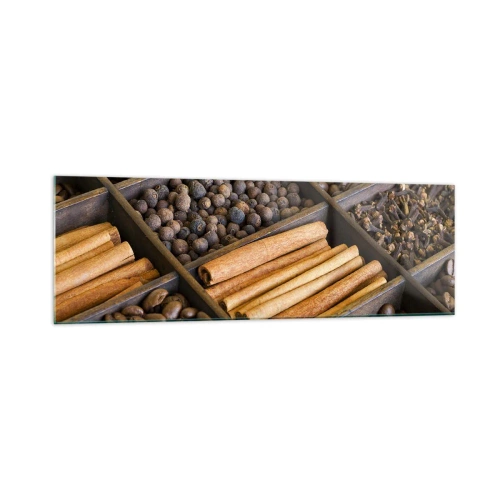 Glastavla - Bild på glas - Aromskattekista - 160x50 cm