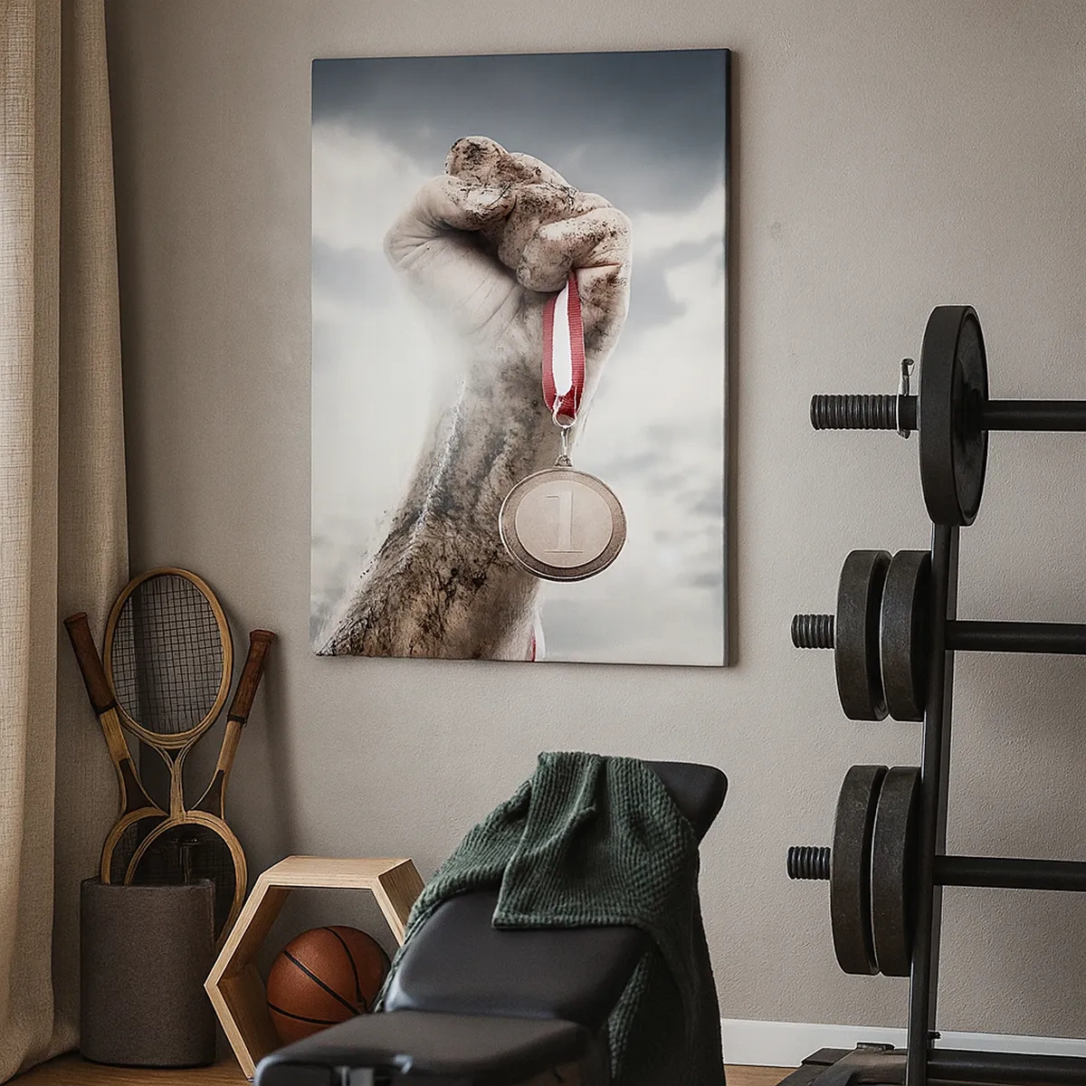 Canvastavla - Bild på duk - Per aspera ad astra - 50x70 cm