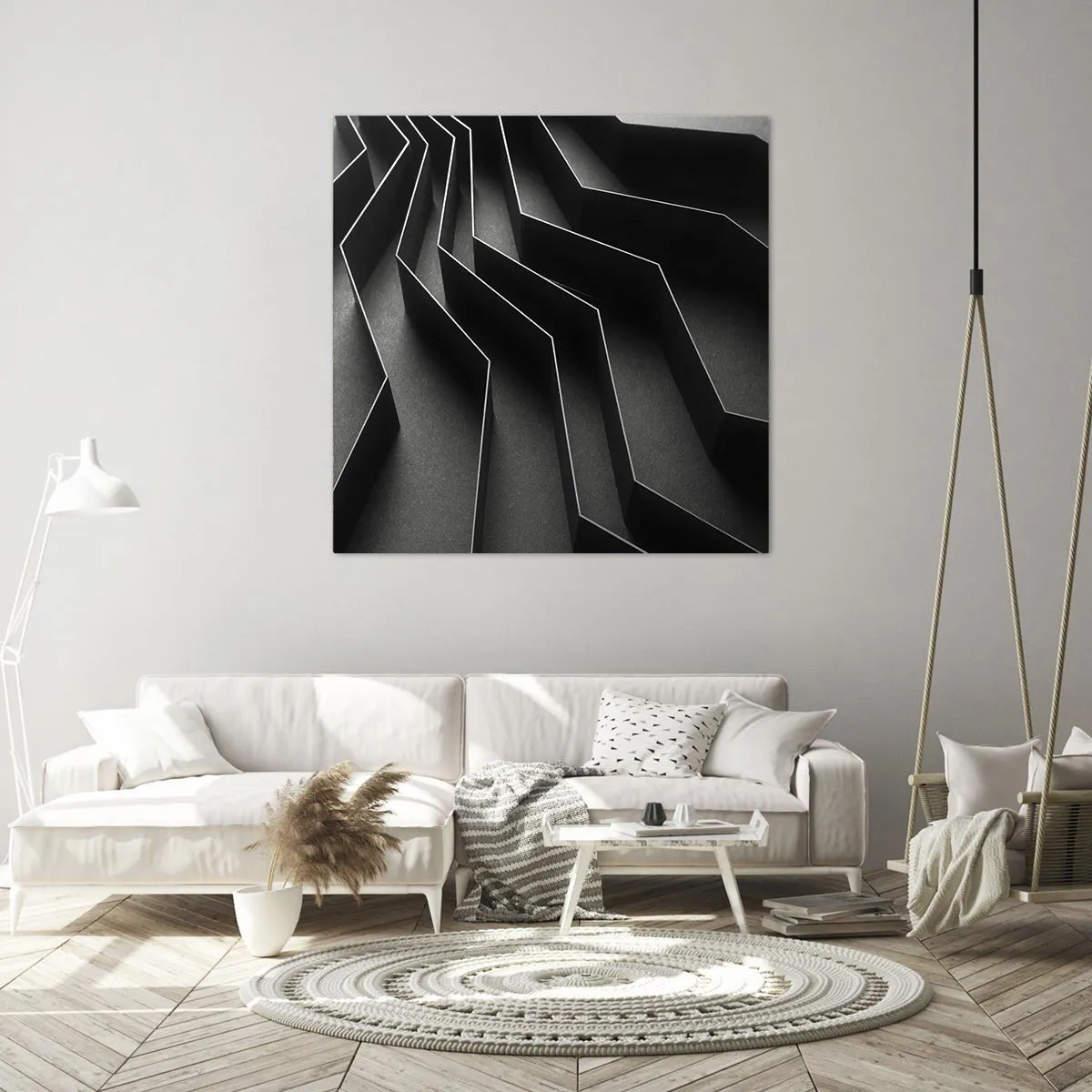 Canvastavla - Bild på duk - Rumslig ordning - 40x40 cm