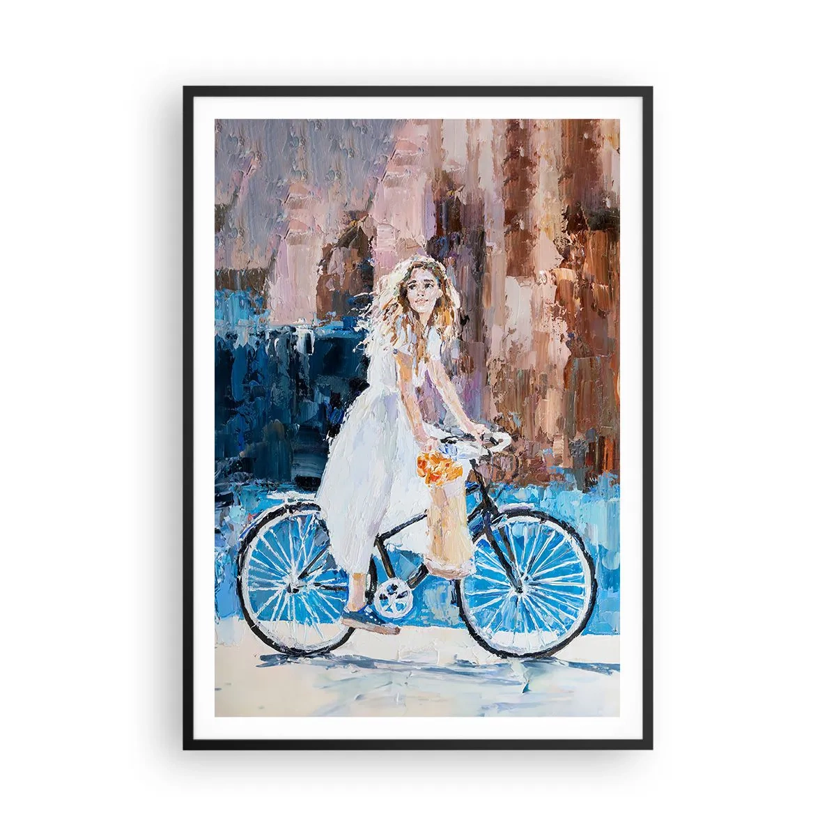 Affisch i svart ram - Glädje på morgonen - 70x100 cm