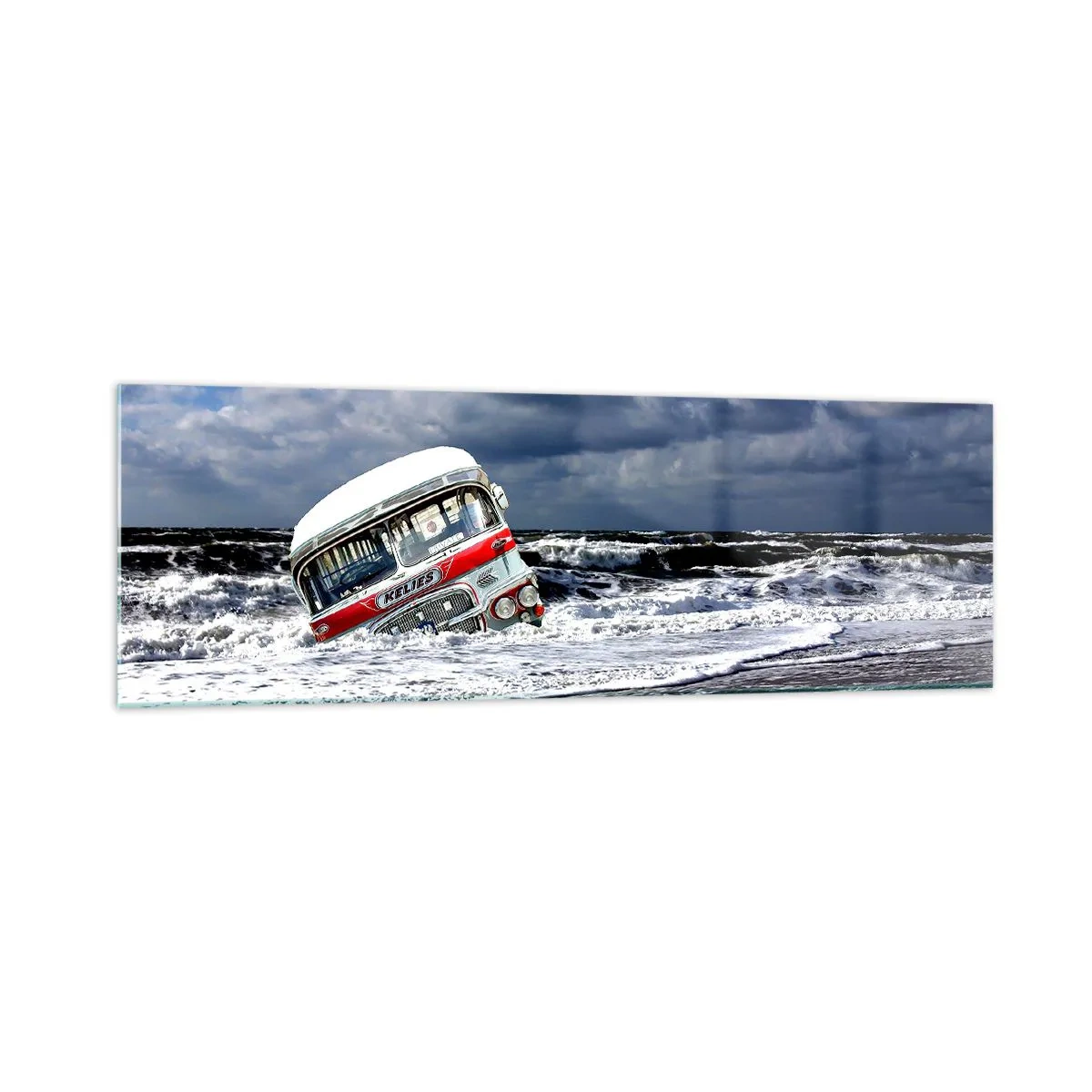 Glastavla - Bild på glas - Förvånad? - 160x50 cm