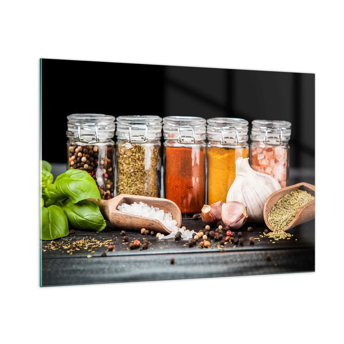 Glastavla - Bild på glas - Så att livet har smak - 100x70 cm