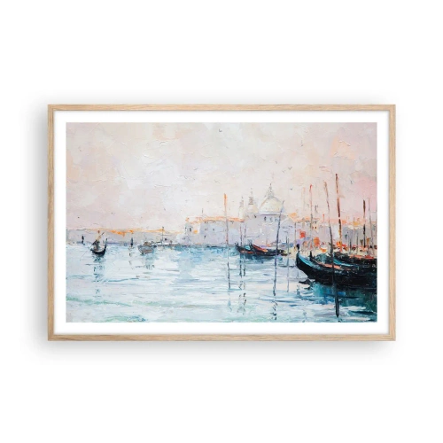 Affisch i ram av ljusek - Bortom vatten, bortom dimma - 91x61 cm