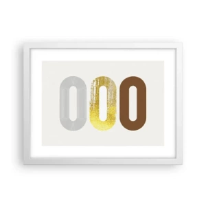 Affisch i vit ram - Ooo! - 40x30 cm
