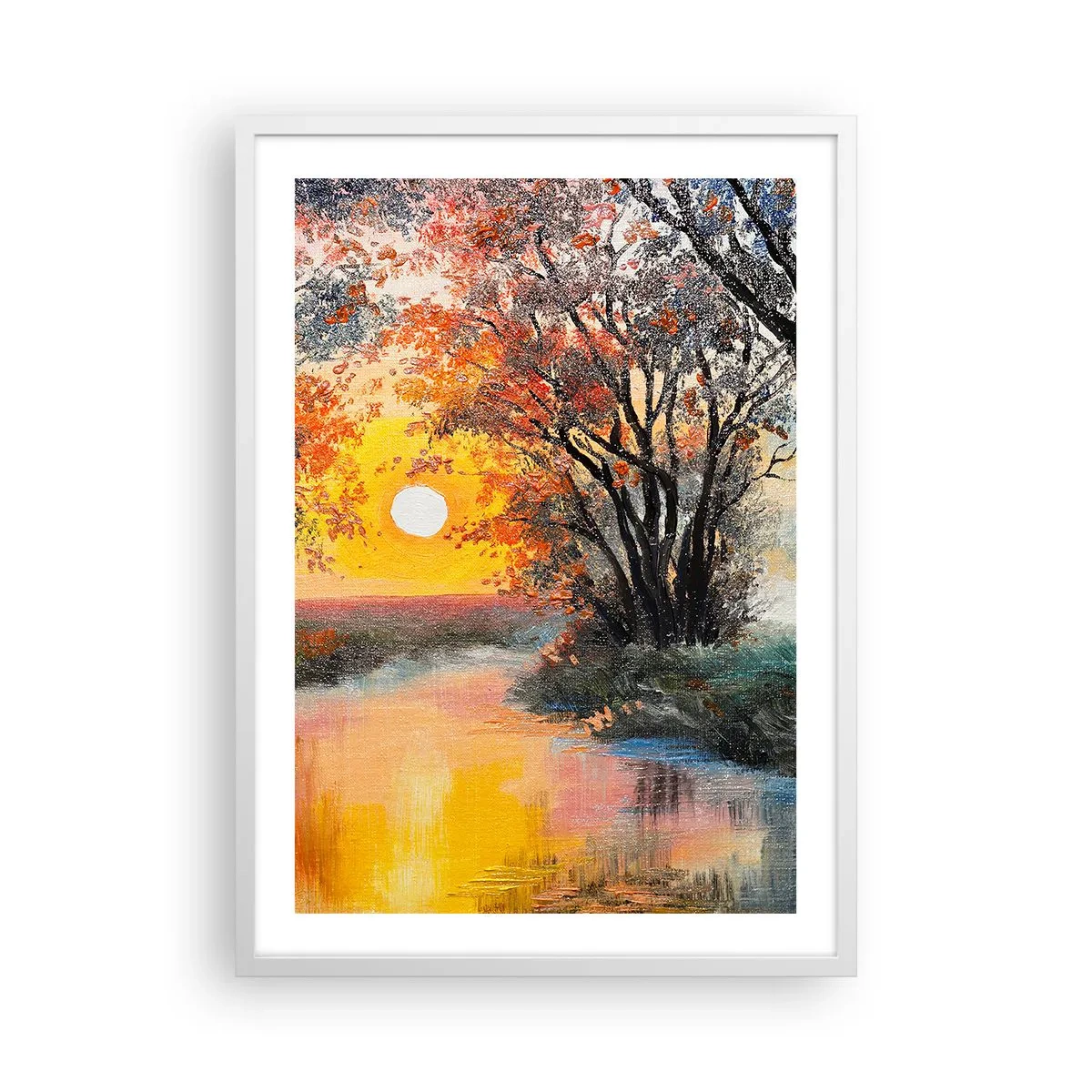 Affisch i vit ram - Höststämning - 50x70 cm